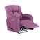 American Polo Velvet Rocking &amp; Rotating Recliner Chair - Light Purple - American Polo