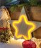 Wooden Festive Season Star Neon Light 20X20cm