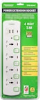 Terminator Power Extension 4 Socket 2 USB Charging Ports with 3 Meter Cable -TPB 854U