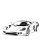 Spoil Your Wall Ferrari Car Design Wall Decal Black 90x40cm