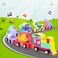 Wooden animals and alphabets Drag &amp; Pull train set - 27 Pieces