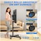 Mobile TV Cart TV Stand With Lockable Wheels for 32 to 70" Inch Plasma LCD LED Flat or Curved Screen TVs up to 100lbs - Height Adjustable (32-75 inch)