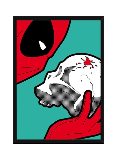 Spoil Your Wall Spiderman Super Hero Pop Art Wall Poster With Frame Green/Red/White 40x55cm