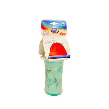 كانبول دابل وول كوب مع شفاطة - شكل غابة - لون أزرق - 260 مللي