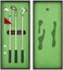 19SL Golf Pen Set, Mini Desktop Ball Pen, Top Gift With Putting Green, 3 Clubs Pens Balls And Flag
