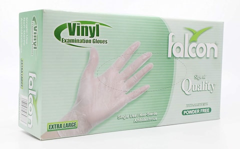 lavish Falcon Vinyl Gloves Powder Free Extra Large (1 Pack X 100 Pieces)