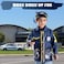 Kidwala police man costume dress up set, blue jacket &amp; blue hat police man officer outfit with realistic tool accessories walkie talkie,Cuffs &amp; gun worker tools educational costume for boys &amp; girls