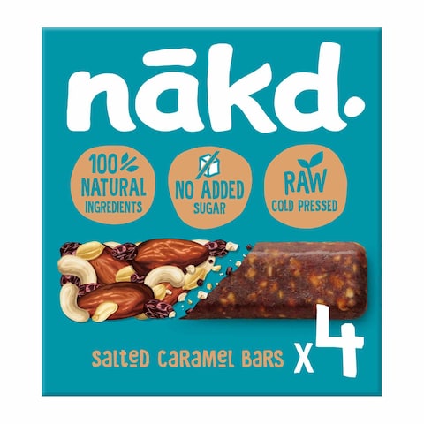 Nakd Salted Caramel Fruit And Nut Wholefood Bar 35g Pack of 4