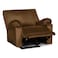 In House Velvet Rocking &amp; Rotating Recliner Chair - Brown - H1