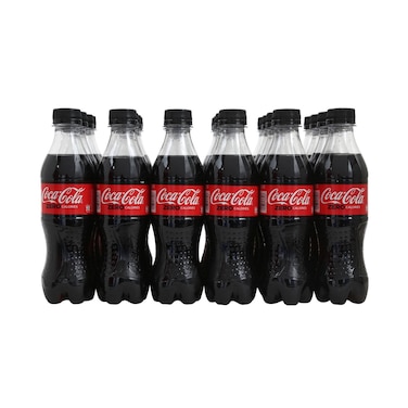 Coca Cola Zero Soft Drink Bottle 350ml&times;24