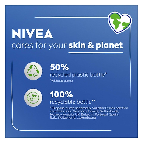 NIVEA Body Lotion Moisturizer for Dry Skin, 48h Moisture Care, Cocoa Butter Vitamin E, 400ml