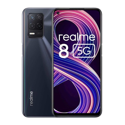 realme 8 - 6.5-inch 128GB/6GB Dual SIM 5G Mobile Phone - Supersonic Black