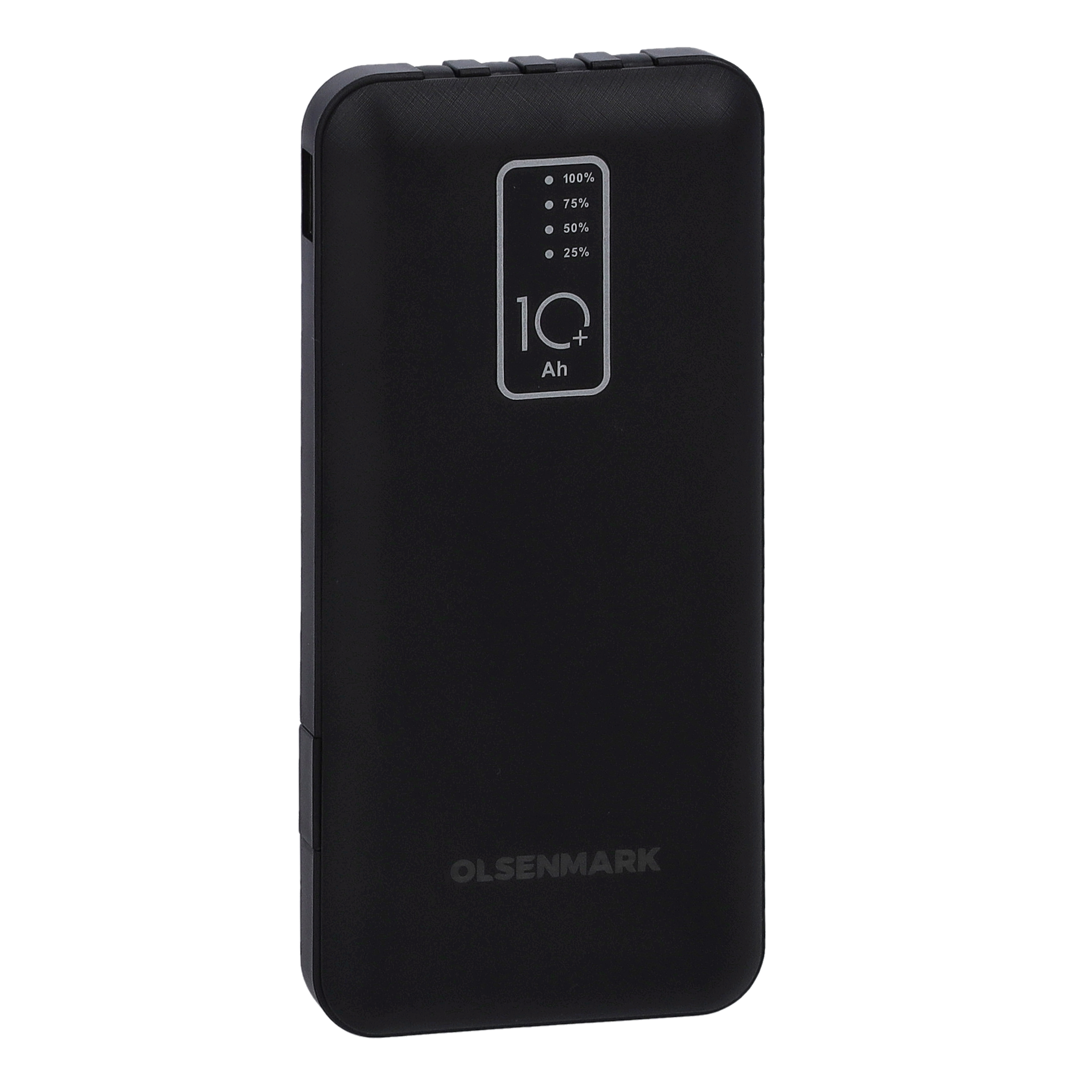 Olsenmark Power Bank, 10,000mAh Rechargeable Battery with Indicator Light, 4 Types of Cables, Quick Charge DC 5V/2.1A