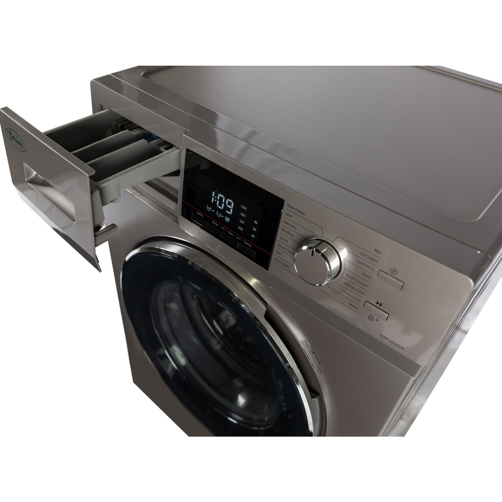 Terim 8.5kg 1200rpm Front Load Washing Machine Silver TERFL91200S