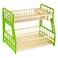Levs 041103 Double Decker Dish Drainer Green/Beige