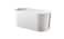 Cable management box with lid, white