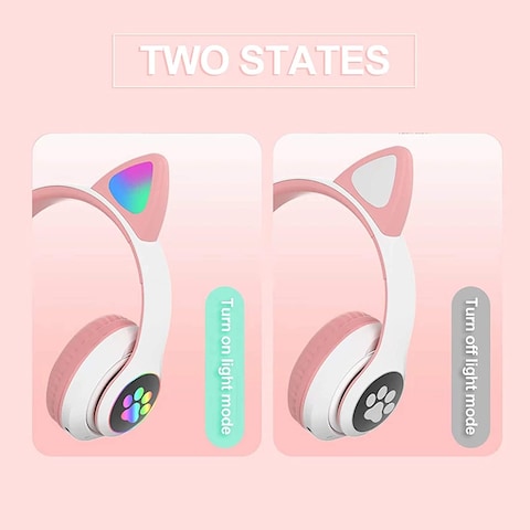 Stn-28 Cat Style Headphones Pink