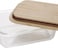 Royalford Rectangular Glass Food Storage Container With Bamboo Lid, 1520 ml Capacity