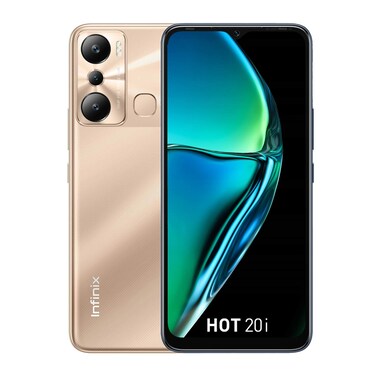 انفينيكس هوت 20I - موبايل 6.6 بوصة 64 جيجابايت/4 جيجابايت ثنائي الشريحة بشبكة الجيل الرابع - ذهبي
