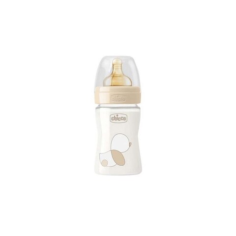 Chicco Glass Bottle for Newborn Baby - 150 ml - Beige