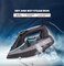 Dry and Wet Steam Iron With Self-clean function Adjustable Temperature Control Ceramic Soleplate 2200W Black