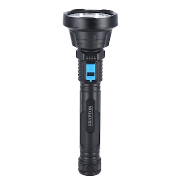 Krypton Rechargeable LED Flashlight, Cree LED, Knfl5164, Abs Body, 6800mAh Lithium-Ion Battery, Aluminium Alloy Light Reflector Cup, 5000M Distance Range