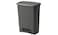 Pedal bin, dark grey, 50 l