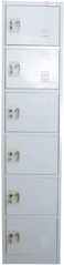 Galaxy Design Six Door Metal Locker Cabinet With Plastic Handle Grey Color Size (L x W x H) 45 x 45 x 183 Cm Model - GDF-6T.No Installation included &amp; No Warranty.