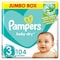 Pampers Aloe Vera Taped Diapers, Size 3, 6-10kg, Jumbo Box, 104 Diapers&nbsp;