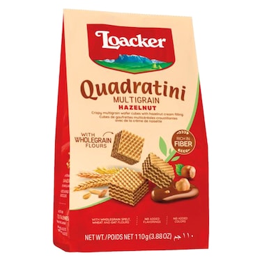 Loacker Quadritini Multigrain Hazelnut Wafer 110g