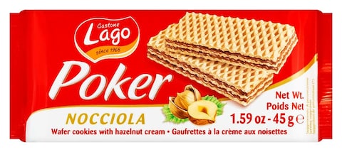 LAGO POKER WAFER W HAZELNUT 45G