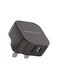 Powerology Wall Charger Dual Port Ultra-Compact Quick Charging USB-A - Black