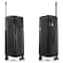 Cabinpro Hard Case Medium Checked Luggage Trolley For Unisex Polypropylene Lightweight 4 Double Wheeled Suitcase With Built In TSA Type Lock Travel Bag CP002 Black