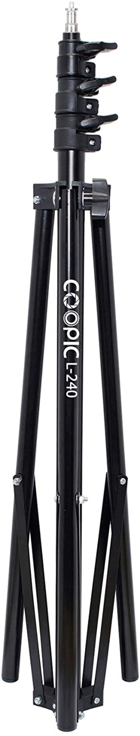 Coopic L240 Aluminum Alloy Photo Studio Light Stand 7.9Ft/94.4 Inch/240cm/2.4m With 1/4&quot; Screw For Studio Kits, Video Light, Softbox, Reflectors, Umbrella.