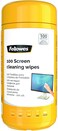 Fellowes Performance Screen Cleaning Wipes Tub, 100 Wipes