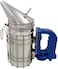 Electric Bee Smoker with Heat Shield, Beehive Beekeeping Tool, Stainless Steel, Blue