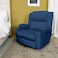 In House Velvet Rocking Cinematic Recliner Chair With Cups Holder - Dark Blue - Lazy Troy