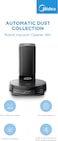 Midea S8+ Robot Vacuum Cleaner (Auto Clean+Auto Empty), 4000Pa Strong Suction With BLDC Motor App &amp; Voice Control With Msmartlife, Dust Bin In Station Is 2L For 45 days, Carpet Sensor, Display Screen