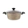 Falez Creamy Granit Derin Tencere Casserole 20cm