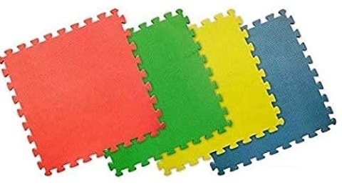 Maxstrength 4 Pcs Foam Play Mat 12Mm Thick Soft Eva Interlocking Foam Floor Mats Jigsaw Puzzle Blocking Board Fun Recreation Kids Play Mats Square Tiles Set For All Ages