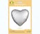 Party Time 1pc 18" Matte Silver Heart Foil Balloon, Heart Shaped Foil Balloon Valentines Day Mylar Balloons for Mother's Day, Wedding Decoration &amp; Engagement - Birthday Party Supplies