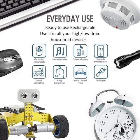 COOPIC Create Cool Pictures 4pieces 3000mAh AA RH6 Ni-MH Pre-charged type Rechargeable Battery