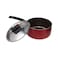 Prestige Safecook Non-Stick Saucepan With Lid Red And Black 18cm