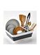 Generic Collapsible Dish Drainer With Drainboard Grey/White 36X32X4.5cm