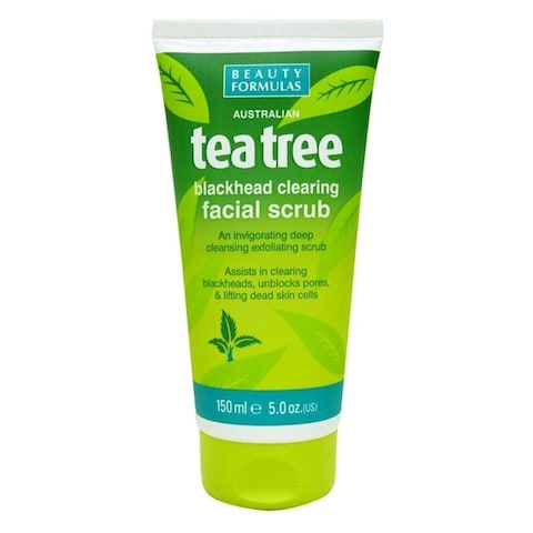 Beauty Formulas Australian Tea Tree Exfoliating Facial Scrub Green 150ml