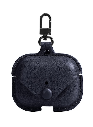 AirPods Pro 2 Case Leather Case Cover with Keychain Compatible with Apple AirPods Pro 2nd Generation 2022 Dark Blue