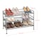 Seville Classics Foldable KD &amp; Stackable 3 Tier Iron Shoe Rack- SHE04133B