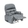 In House Velvet Classic Cinematic Recliner Chair With Cups Holder - Grey - NZ80