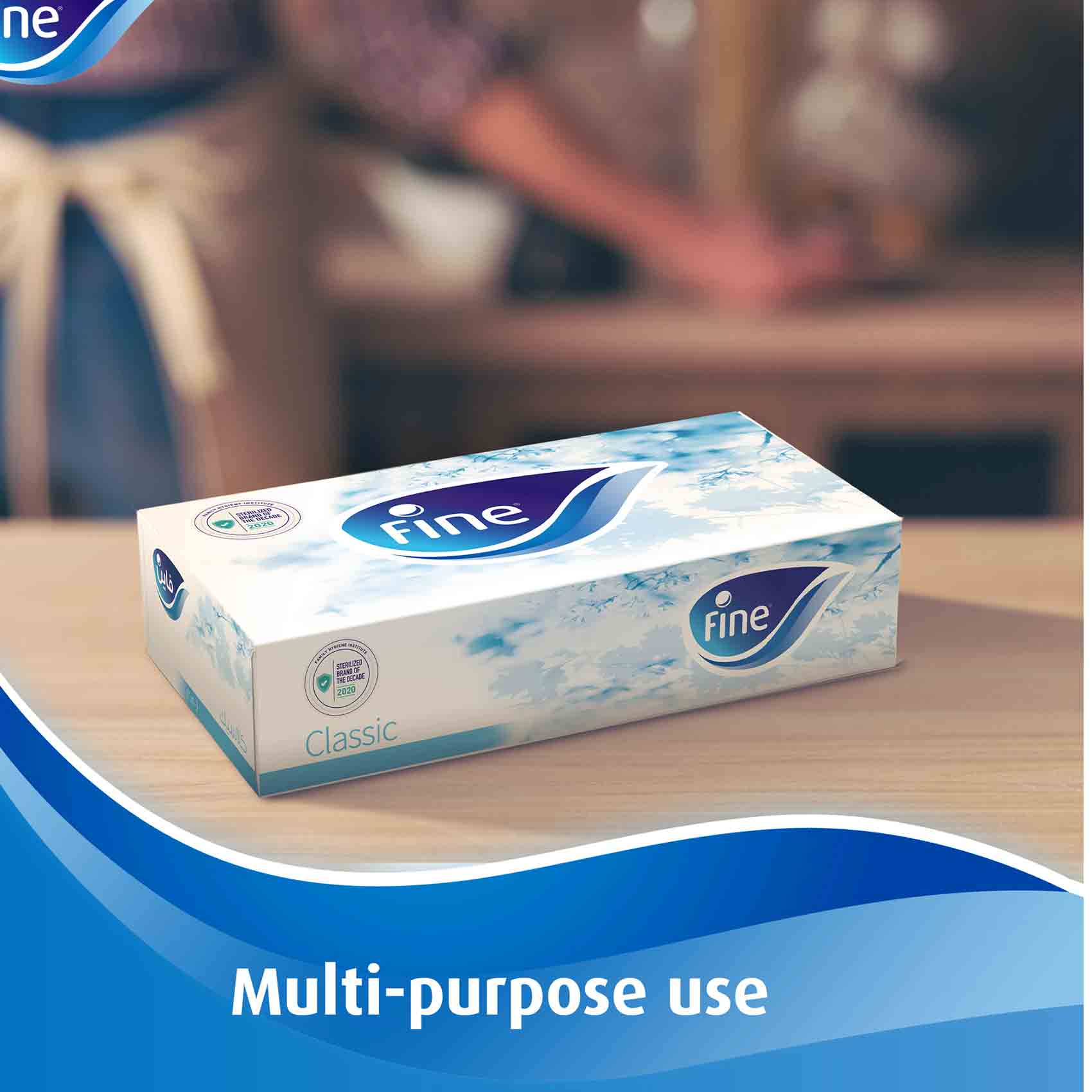 Fine Classic Facial Tissue 150 Sheet 2 Ply 4 Boxes product thumbnail 2