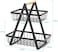 Lavish 2-Tier Tabletop Basket Fruits Basket Storage Basket Metal Basket Black